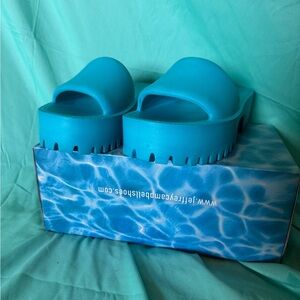 Jeffrey Campbell Bae platform slide sandals